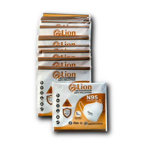 LION N95 Protective & Anti Pollution 5PLY Mask with Unique Layer Technology | 50 PCS