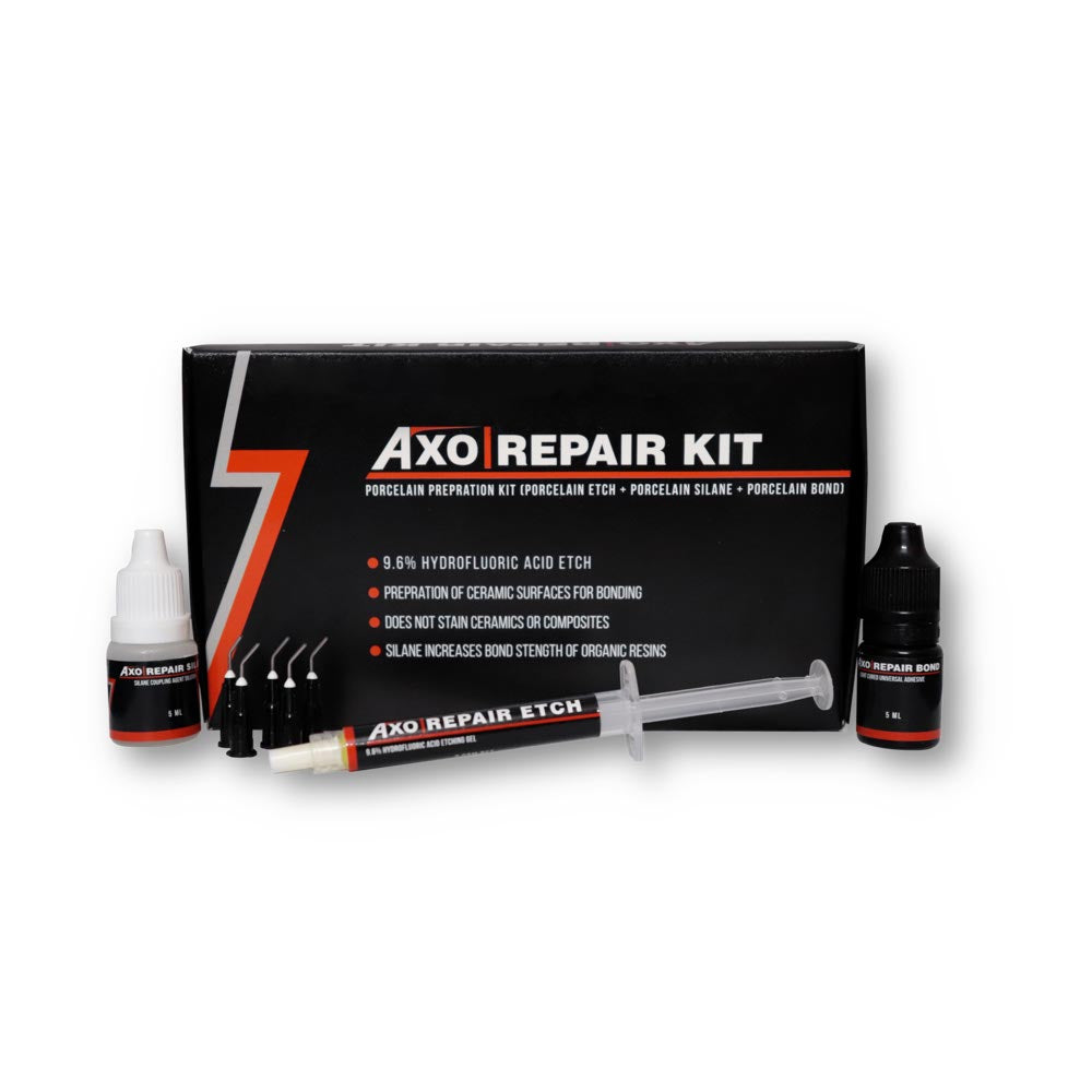 AXIMACK AXO Repair Kit | Comprehensive Set For Intraoral Repairs Of Ceramic And Composite Restorations