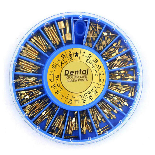 Dental Conical Screw Posts | Pack of 120 PCS | High Quality Precision Finish Special Lead Free Conical Metal Screw Posts With Keys
