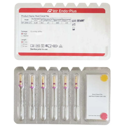 Endo Plus Gold Rotary File 25MM | Woodpecker Heat-Treated NiTi Rotary Files