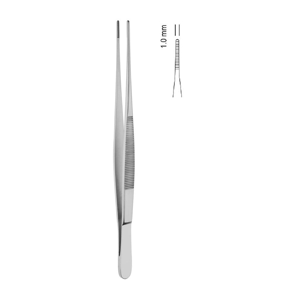 GDC Tissue Forceps Semken - Straight 12.5cm - TP31
