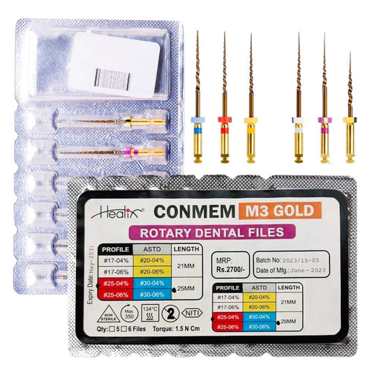 Healix M3 Gold Rotary Files 25MM