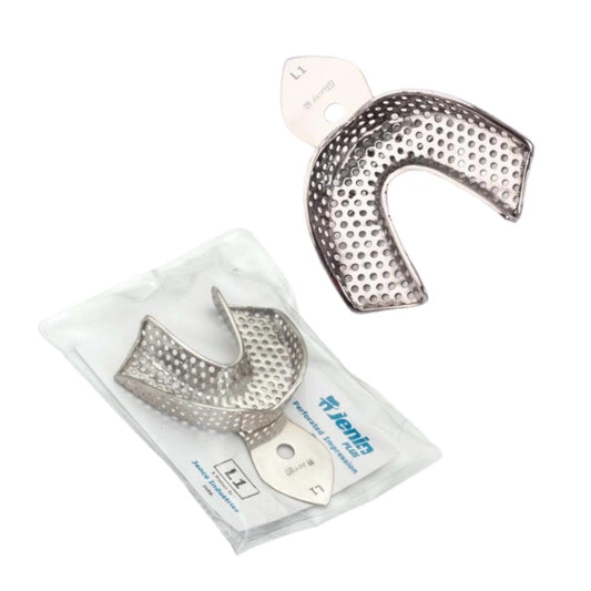 JENIN Plus Dentulous Lower L1 Perforated Rim Lock Impression Trays