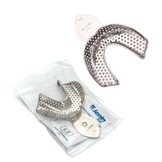 JENIN Plus Dentulous Lower L2 Perforated Rim Lock Impression Trays