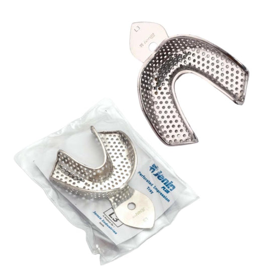 JENIN Plus Dentulous Lower L3 Perforated Rim Lock Impression Trays