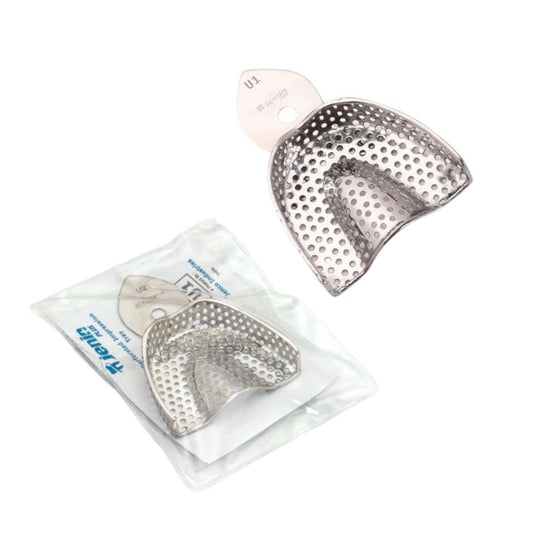 JENIN Plus Dentulous Upper U1 Perforated Rim Lock Impression Trays