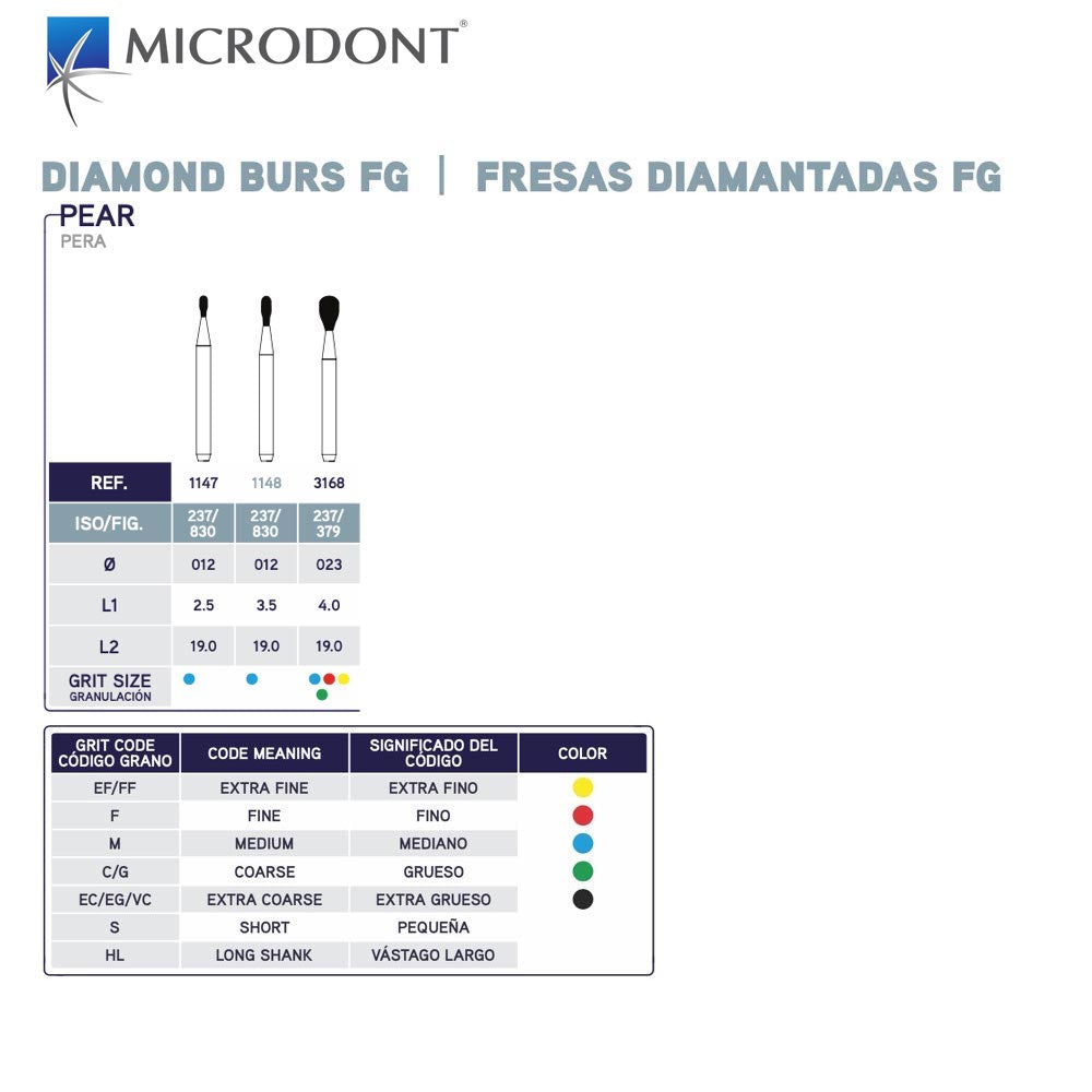MICRODONT Diamond Burs | Dental Diamond Burs
