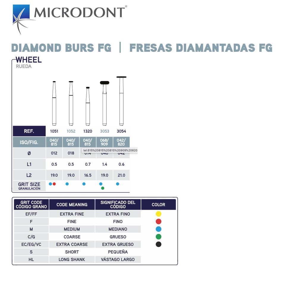 MICRODONT Diamond Burs | Dental Diamond Burs