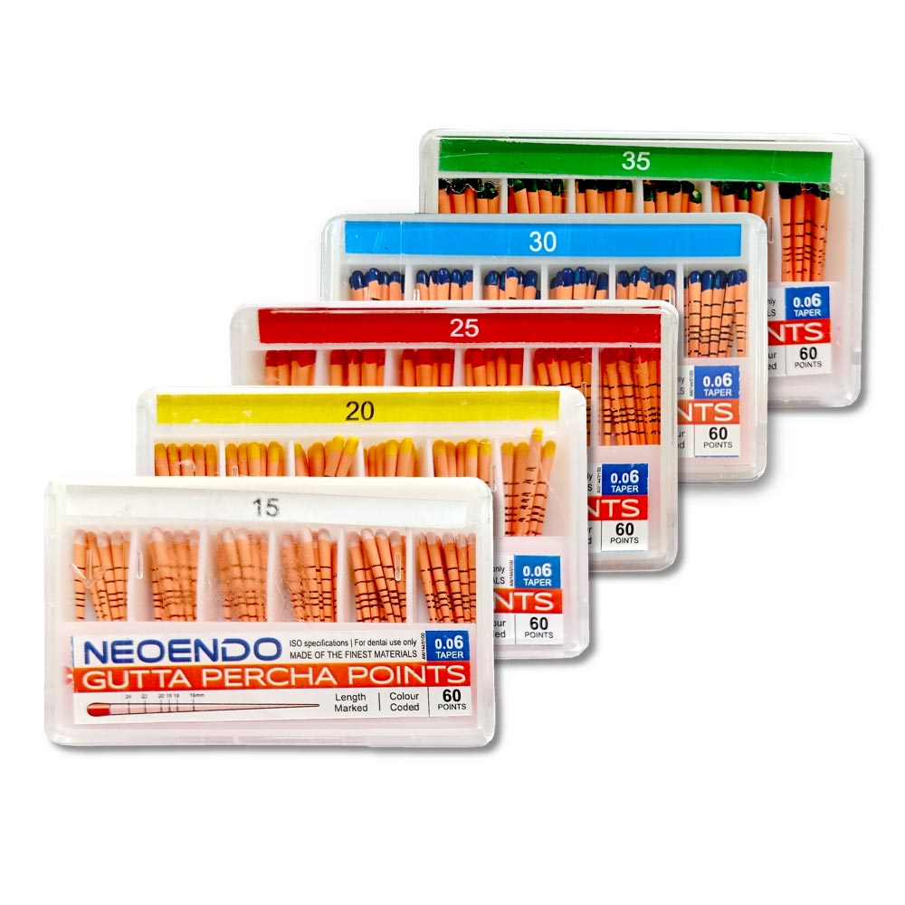 NEOENDO 6% GP Points | Length Marked Gutta Perch Points