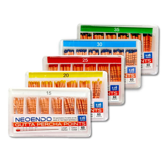 NEOENDO 6% GP Points | Length Marked Gutta Perch Points