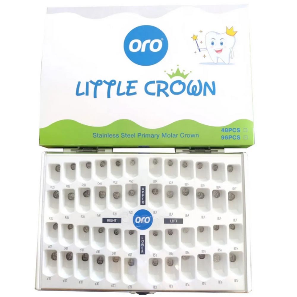 ORO Little Crown Primary Molar Kit | 48 PCS | Stainless Steel Crowns