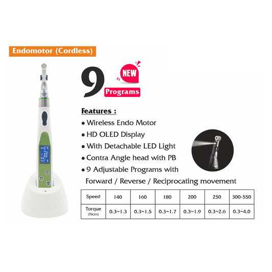 Prime Dental Allure Endo Motor | Wireless HD OLED Display Endo Moter