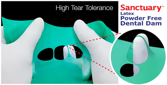 SANCTUARY Latex Dental Rubber DAM Sheet | 36 Sheets Adult 6X6