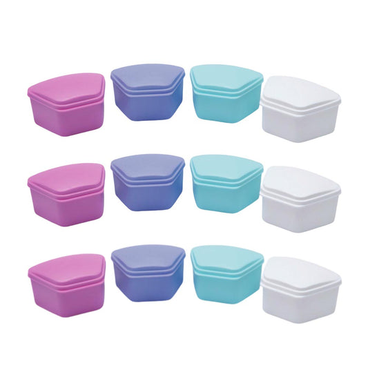 ORO Dental Denture Boxes | Pack of 12 | Storage for Dentures and Orthodontic Devices
