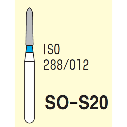 MANI Diamond Bur - SO Series | Straight Ogival End Diamond Burs