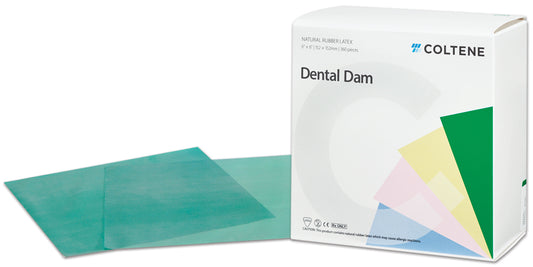 COLTENE Hygenic Dental Dam Standard SIZE 6" X 6" (36PCS)