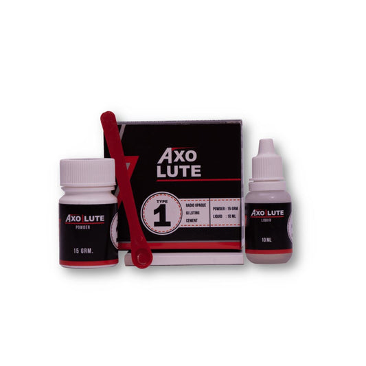 AXIMACK AXO Lute | Convenient Self Curing, Fine Particle, Flouride Releising, Glass Ionomer Luting Cement For Crowns, Bridge, Securing Inlays, Onlays, Post And Orthodontic Bands