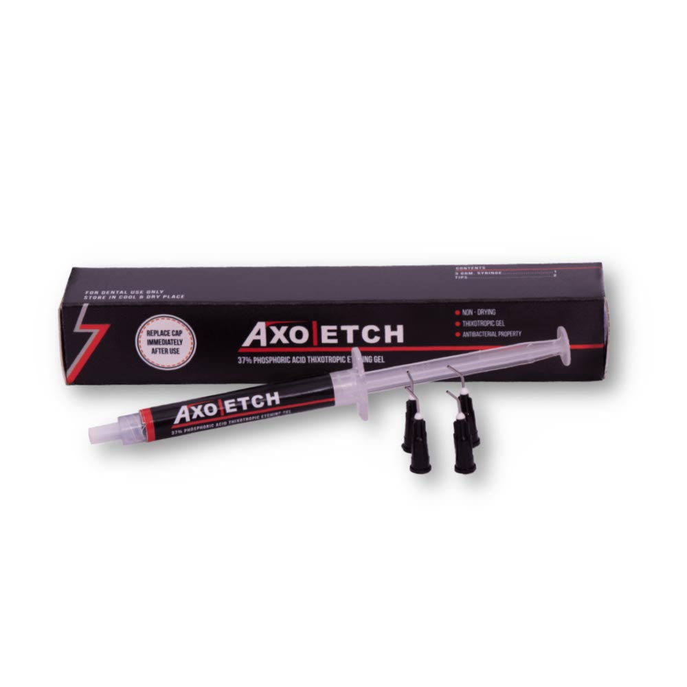 AXIMACK AXO ETCH | Animicrobial Etching GEL Blue Tinted Viscous GEL of 37% Phosphoric and 2% Benzalkonium Chloride for Etching Techniques