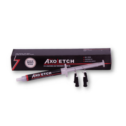 AXIMACK AXO ETCH | Animicrobial Etching GEL Blue Tinted Viscous GEL of 37% Phosphoric and 2% Benzalkonium Chloride for Etching Techniques