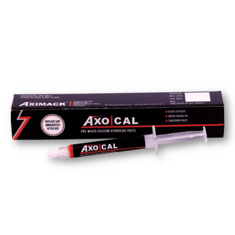 AXIMACK AXO Cal 3GRM | Premixed Water Based Radiopaque Calcium Hydroxide Paste With Barium Sulphate For Endodontic Indications | Temporary Root Canal Filling