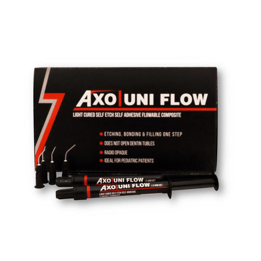 AXIMACK AXO UNI Flow | Light Cure Self Etch Self Adhesive Flowable Composite That Delivers High Strength & Wear Resistance