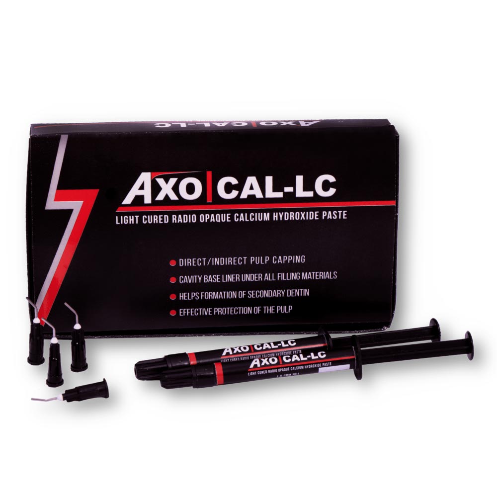 AXIMACK AXO Cal-LC 1.5 GMR | Light Cured Radiopaque Calcium Hydroxide Paste | Cavity Liner Under All Filling Materials