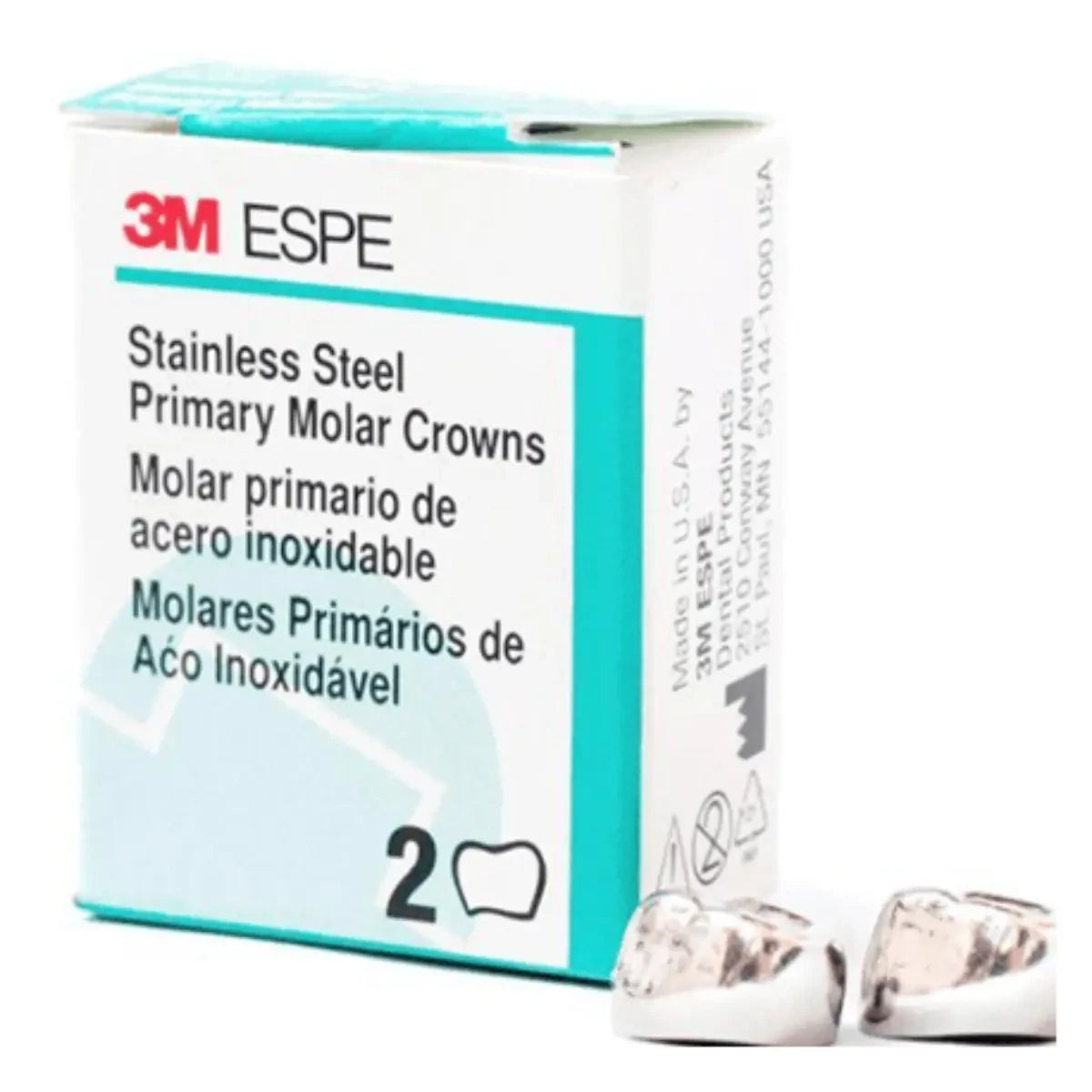 3M ESPE Stainless Steel Primary Crown E (2ND Molar) | Pack of 2