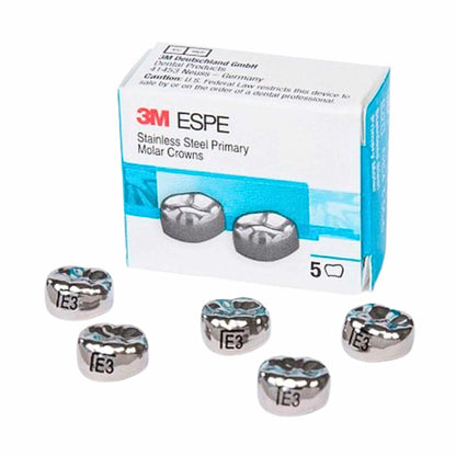 3M ESPE Stainless Steel Primary Crown E (2ND Molar) | Pack of 2