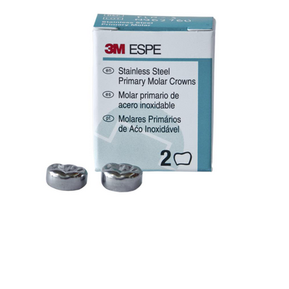 3M ESPE Stainless Steel Primary Crown E (2ND Molar) | Pack of 2