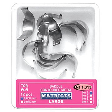 TOR-VM Saddle Contoured Metal Matrices Bands | NO 1.310 | NO 1.311 | NO 1.312 | NO 1.313