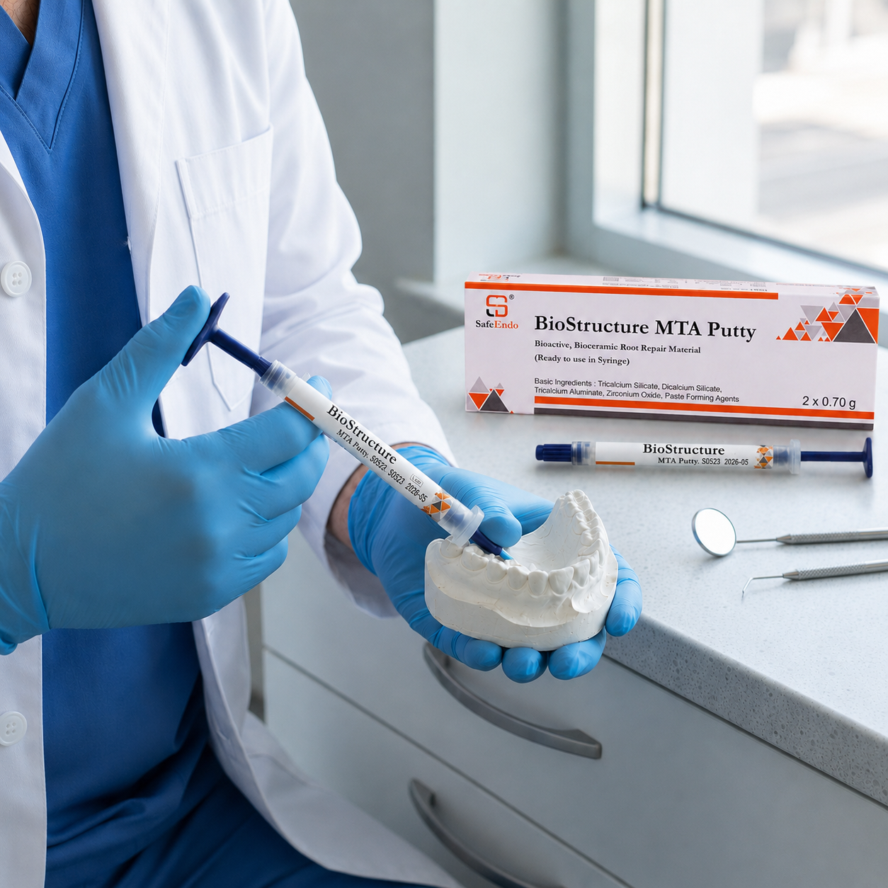 SafeEndo BioStructure MTA Putty | Bioceramic Root Repair Material