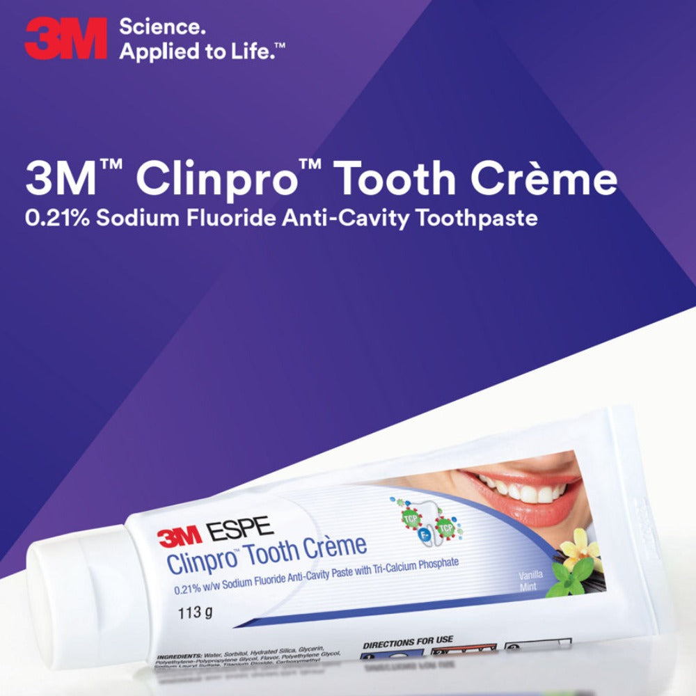 3M Clinpro Tooth Creme, Anticavity Toothpaste, 113 g, Vanilla Mint Flavour