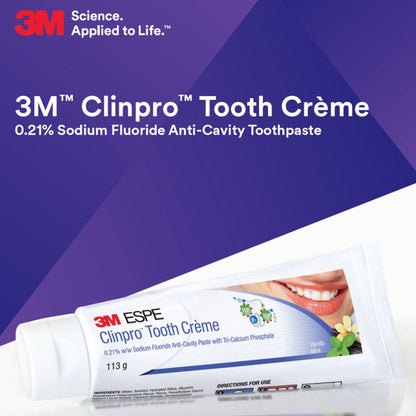3M Clinpro Tooth Creme, Anticavity Toothpaste, 113 g, Vanilla Mint Flavour