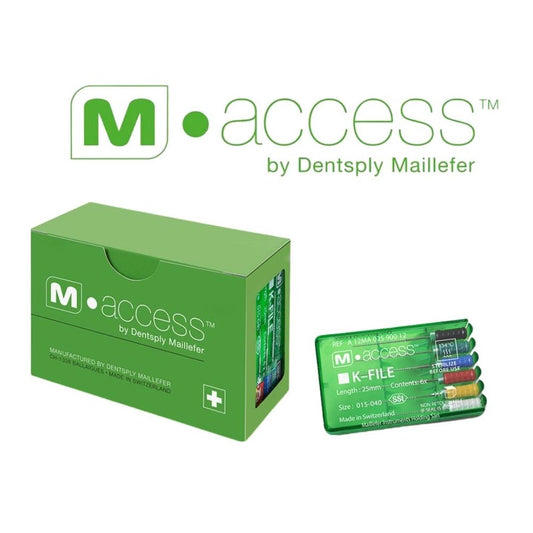 DENTSPLY M-Access K-Files 25mm | Hand Operated Files | For Cleaning and Shaping of the Root Canal