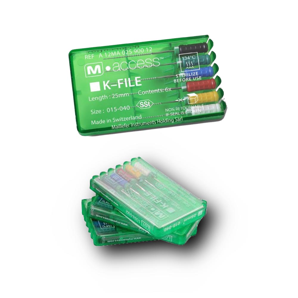 DENTSPLY M-Access K-Files 25mm | Hand Operated Files | For Cleaning and Shaping of the Root Canal