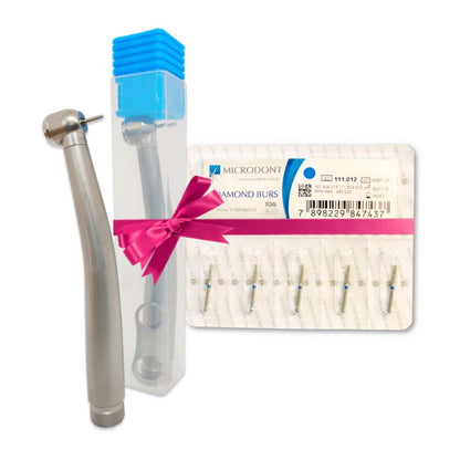 Push Button Airotor Handpece + 5PCS Diamond Burs