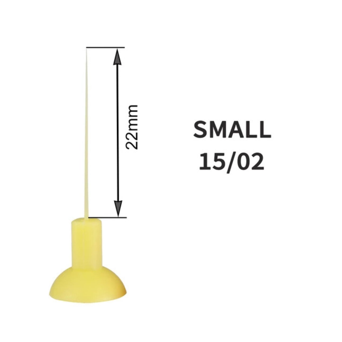 Dental Sonic Endo Irrigator Small Tips | Yellow 15/02 | Pack of 40