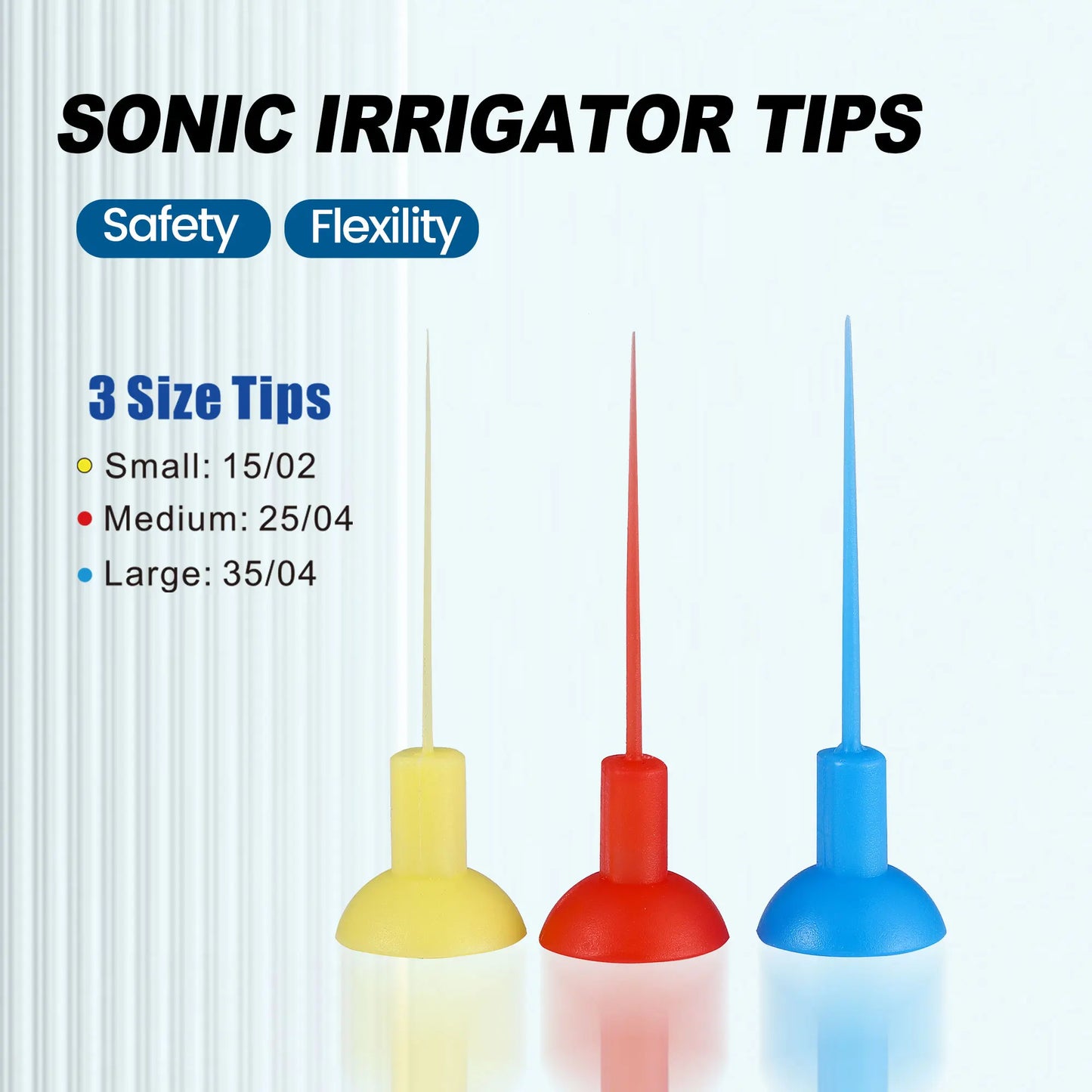 Dental Sonic Endo Irrigator Large Tips | Blue 35/04 | Pack of 40