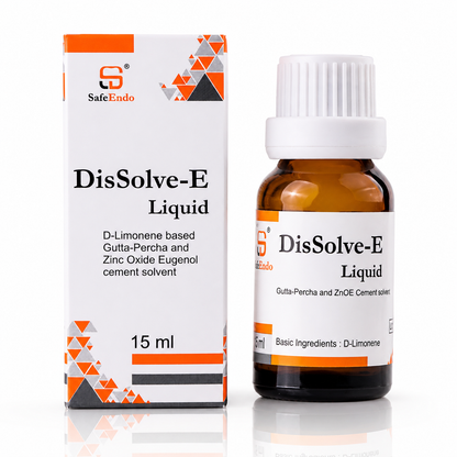 SafeEndo DisSolve-E 15ml Bottle | D-Limonene Based Gutta Percha & Zinc Oxide Eugenol Solvent