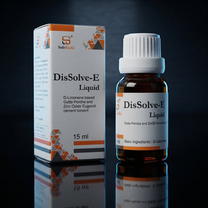 SafeEndo DisSolve-E 15ml Bottle | D-Limonene Based Gutta Percha & Zinc Oxide Eugenol Solvent