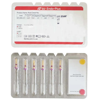 Endo Plus Gold Rotary File 25MM | Woodpecker Heat-Treated NiTi Rotary Files