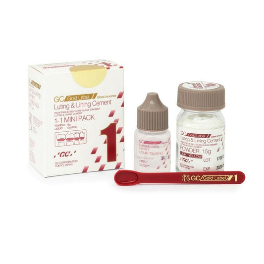 GC Gold Label 1 MINI Pack Luting & Lining GIC | Dental Luting & Lining Glass Ionomer Cement