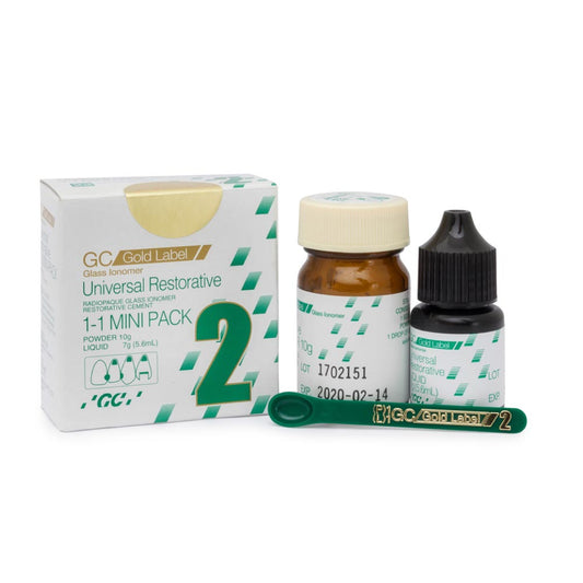 GC Gold Label 2 MINI Pack Glass Ionomer Restorative Cement | Protects Against Secondary Caries