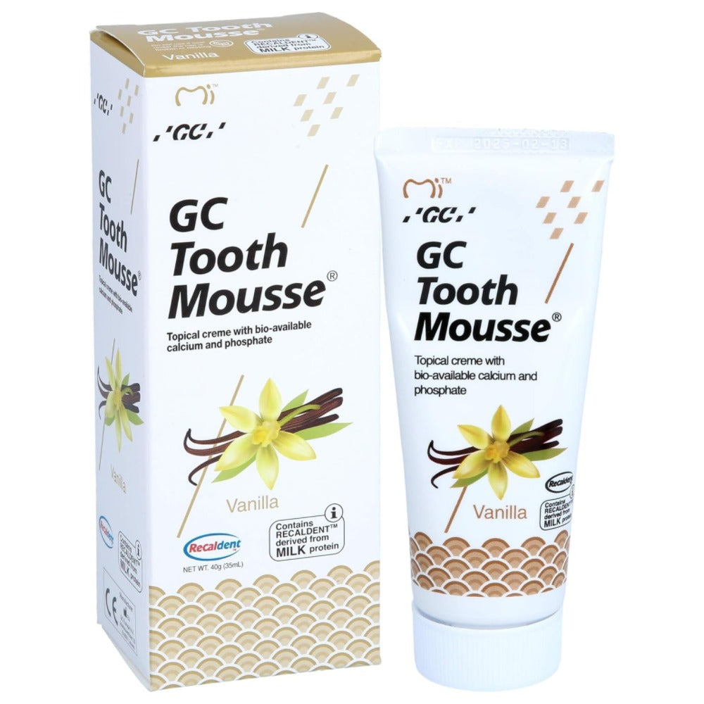GC Tooth Mousse | Topical Dental Creme | Remineralising SUGAR-FREE Dental Topical Paste, Containing Bio-Available Calcium and Phosphate