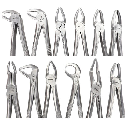 GDC Extraction Forceps Kit | Set Of 12 | Forcep Set of 12 used to Extract the Tooth