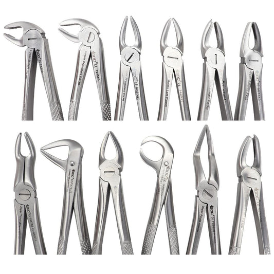 GDC Extraction Forceps Kit | Set Of 12 | Forcep Set of 12 used to Extract the Tooth