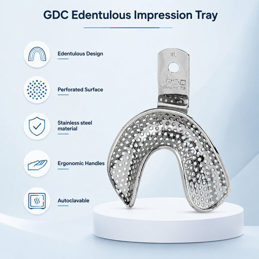 GDC Edentulous Perforated Impression Tray Lower 2 - ITRLEDPL2