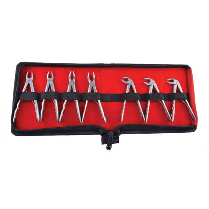 GDC Extraction Forceps Pedo Set Of 7 In Pouch - Premium - EFPPP7