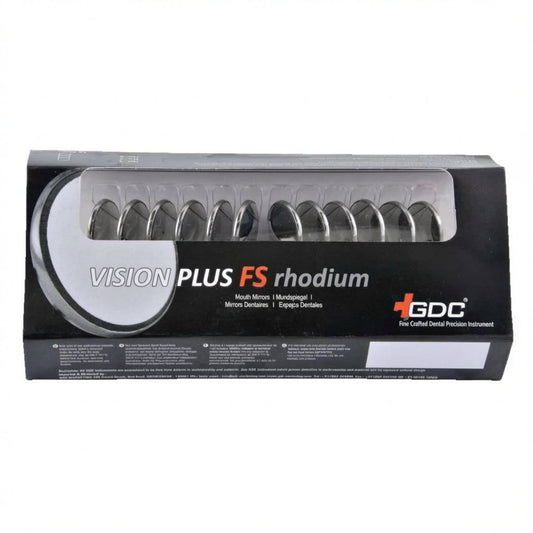 GDC Mouth Mirror Tops Fs Rhodium Coated Pack Of 12 - 4 - MMTFS4