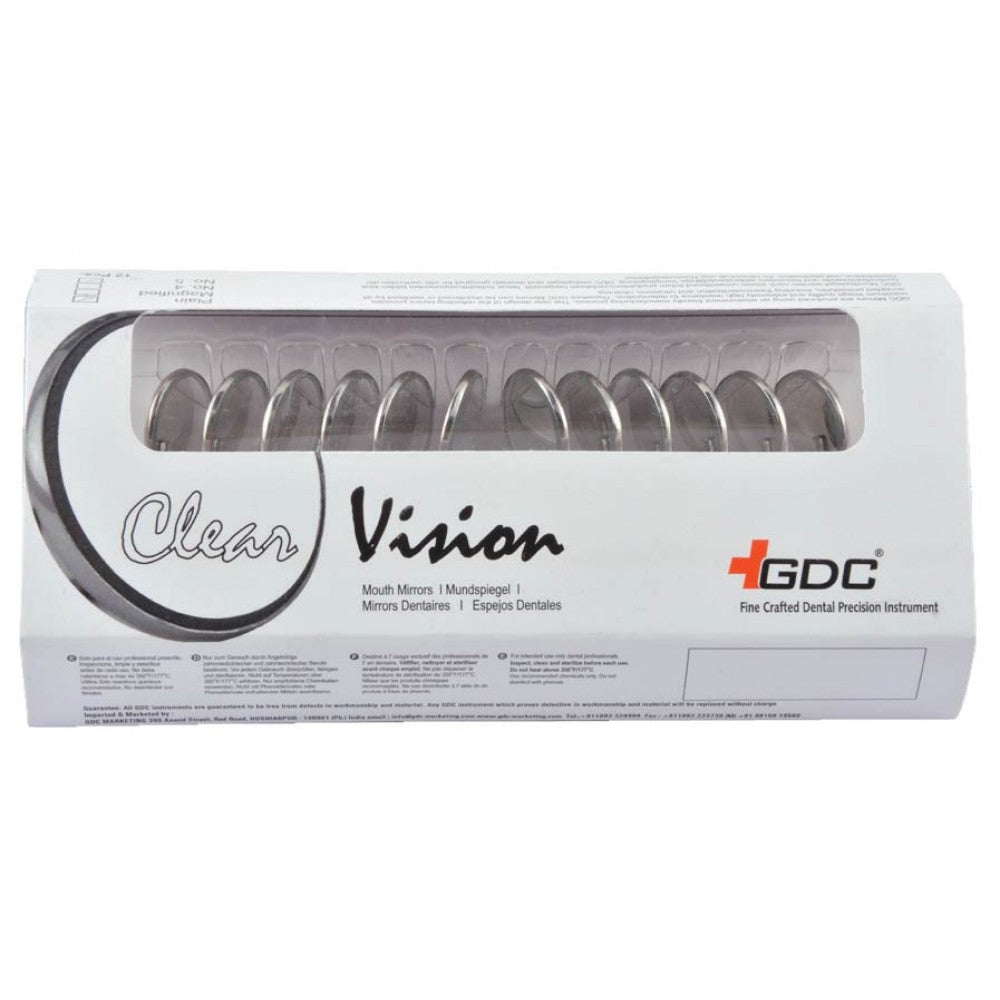 GDC Mouth Mirror Tops Magnified Pack Of 12 - 5 - MMTM5